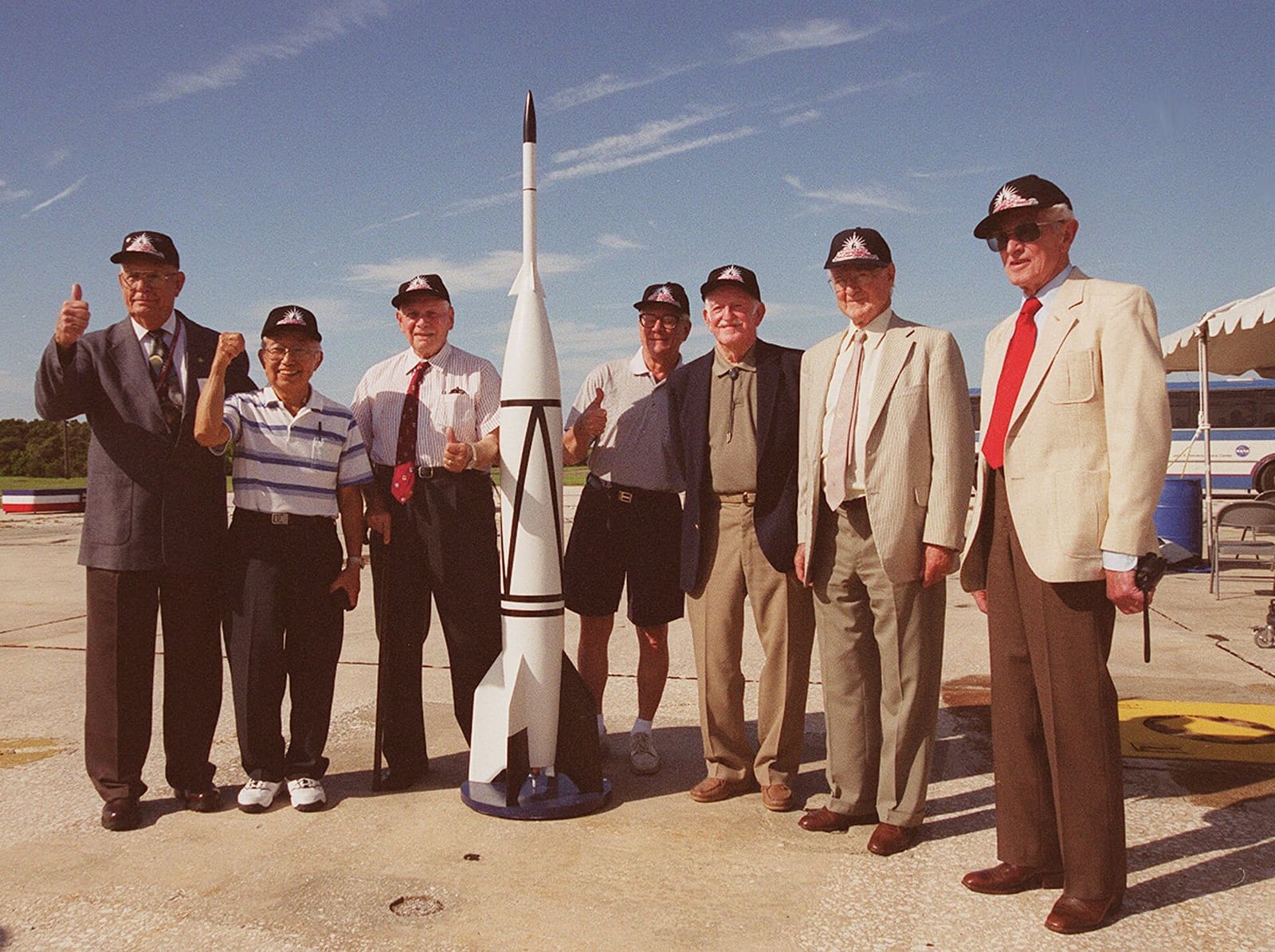 Bumper 8 launch team at Cape Canaveral, 1950.