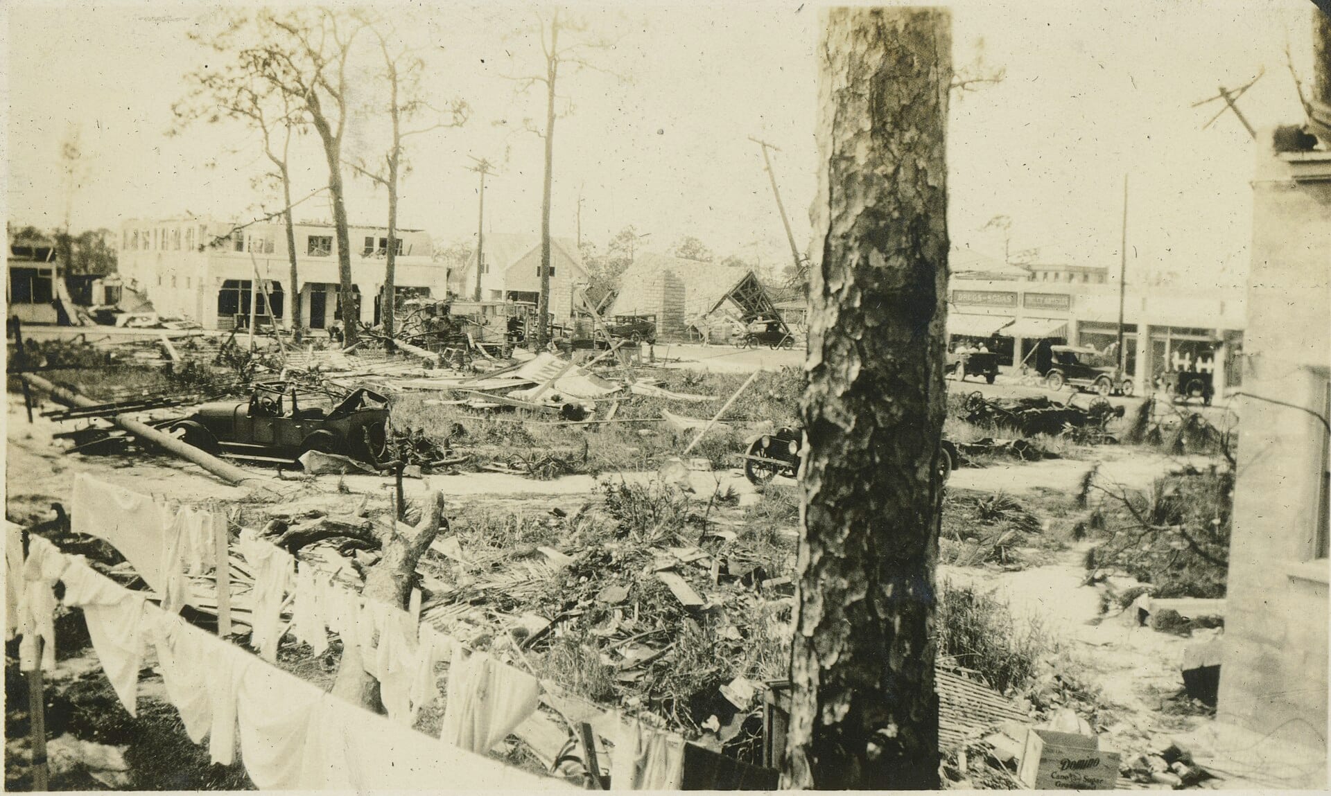 Damage from the 1928 Okeechobee hurricane, which also caused significant impacts in Brevard.